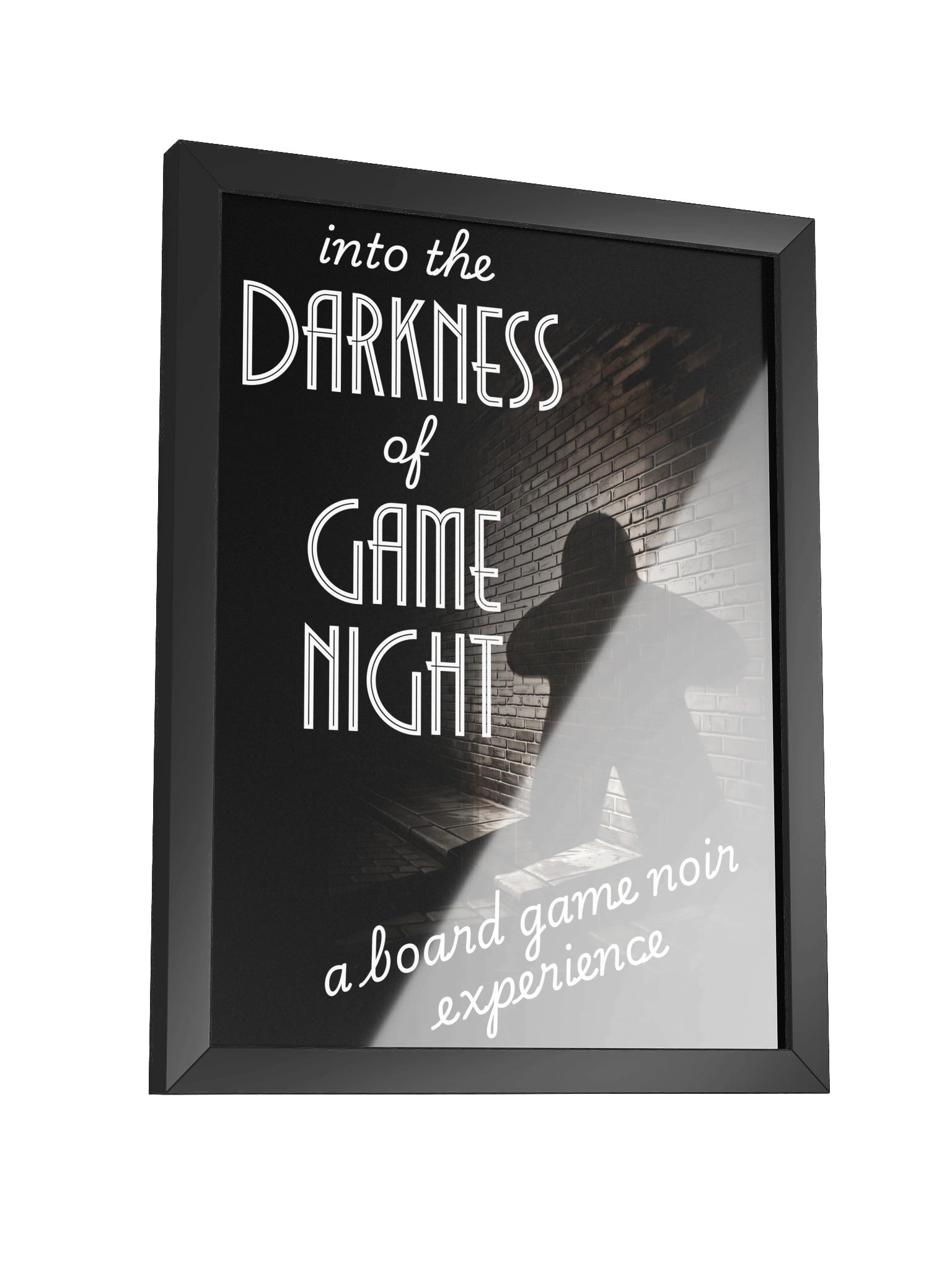 Film Noir Game Night Meeple Board Game Room Poster - FRAMED product image (3)