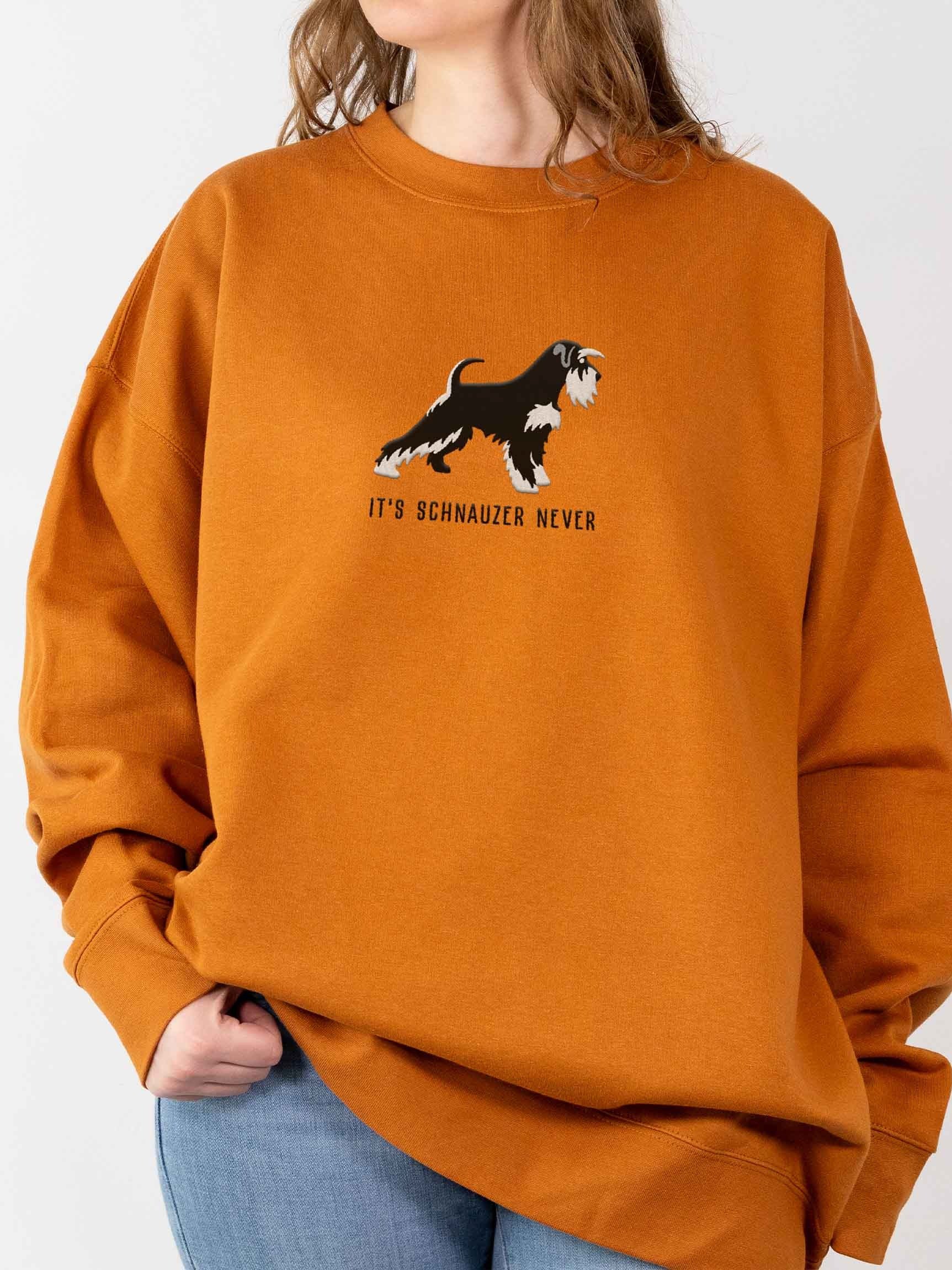 It's Schnauzer Never Sweatshirt (Embroidered) of a Miniature Schnauzer(Black and Silver) product image (2)