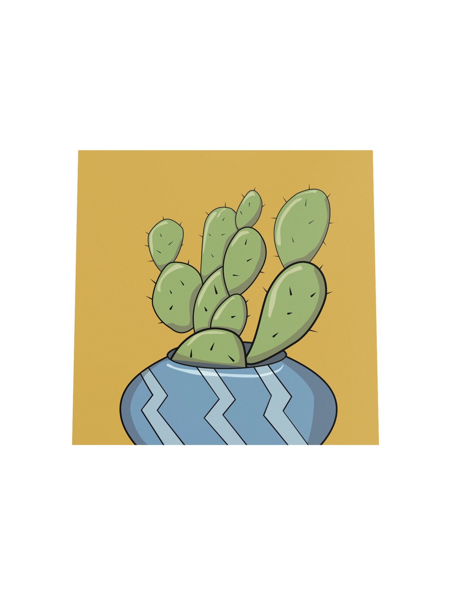 "Some-Bunny To Love" — Minimalist Bunny Cactus Archival Poster product image (4)