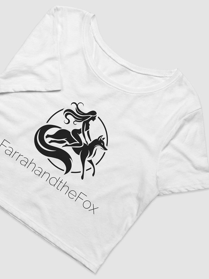 FarrahandtheFox Women's White Crop Top Tee product image (2)