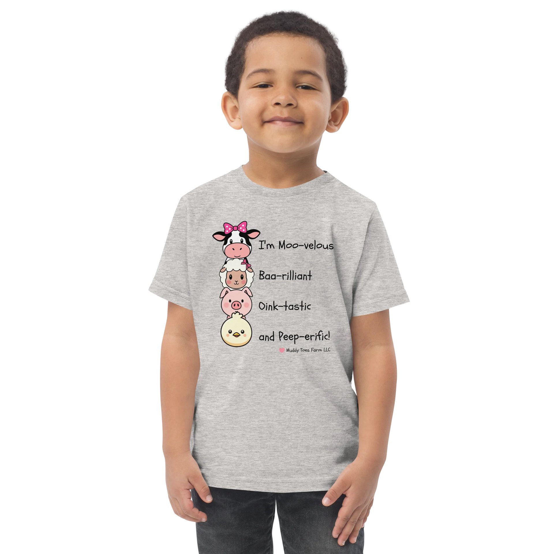 Cute Animal Faces Toddler T-Shirt (2-6T) product image (1)