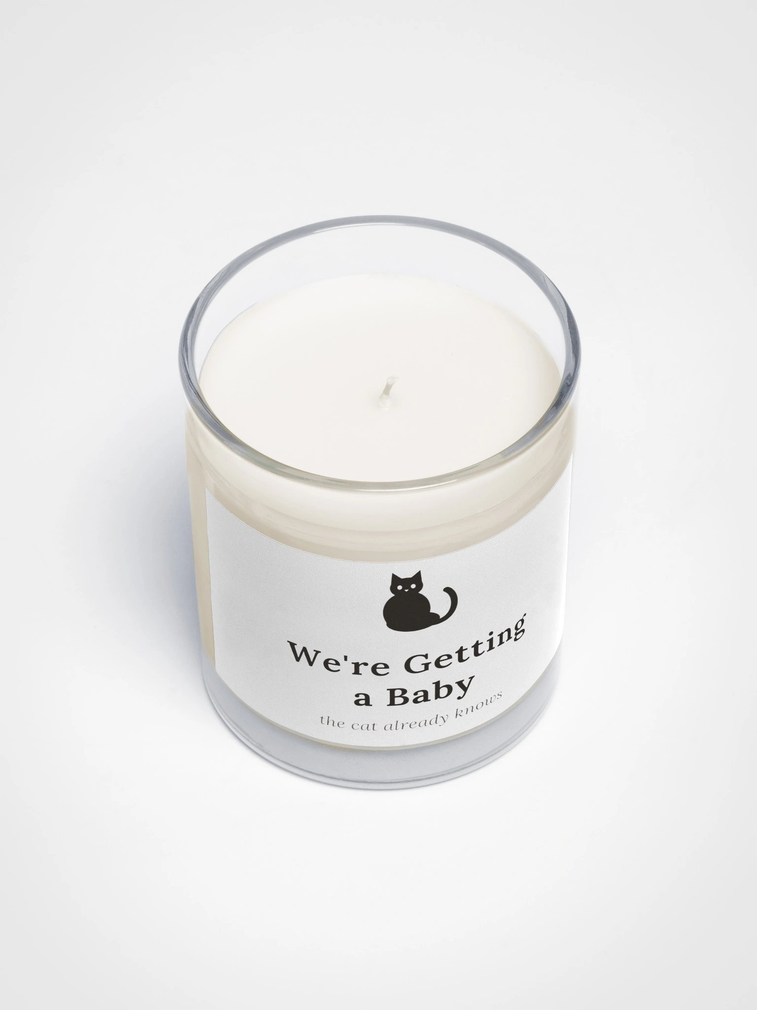 We’re Getting a Baby Soy Candle | Pregnancy Announcement Gift for Cat Lovers product image (3)