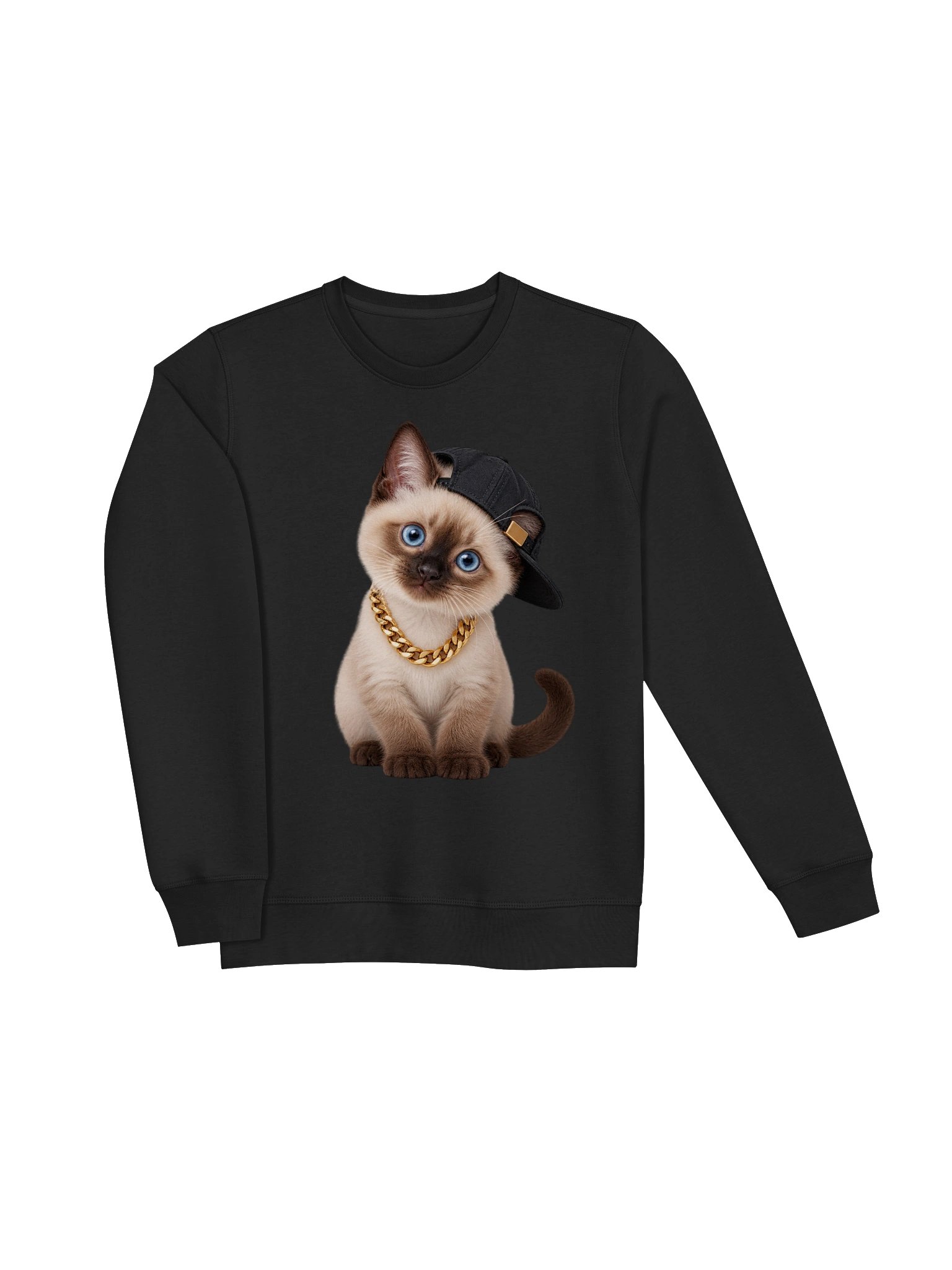 Hip Hop Siamese Kitten – Organic Unisex Sweatshirt product image (15)