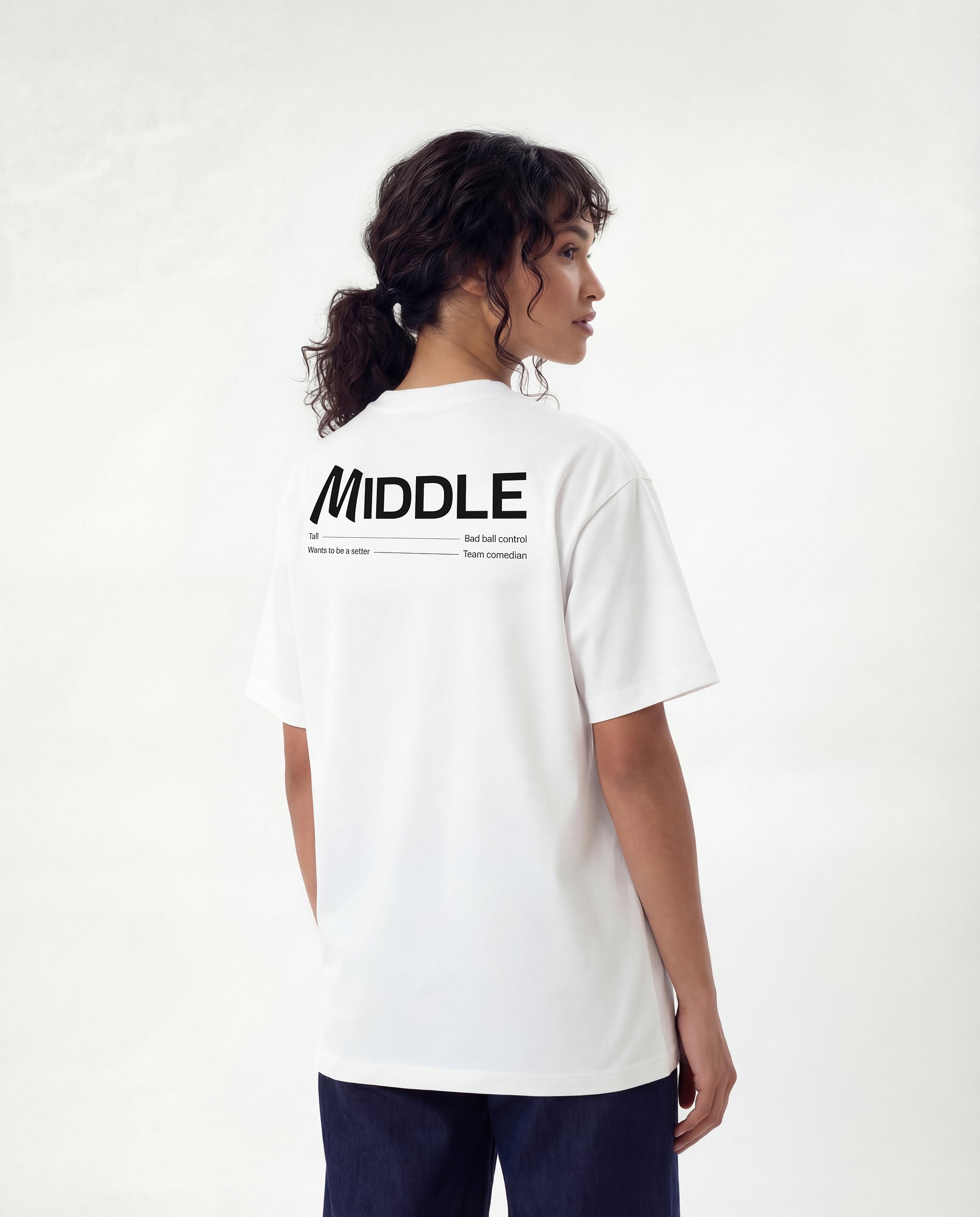 Middle Oversize Tee — White product image (5)