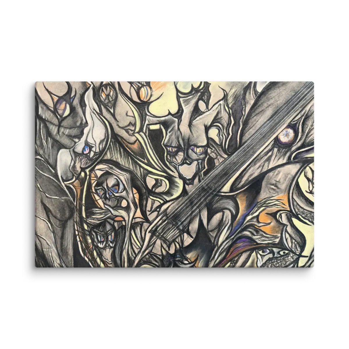 The Heavy Metal Ghost Guitar Canvas Print by MayneArt product image (1)