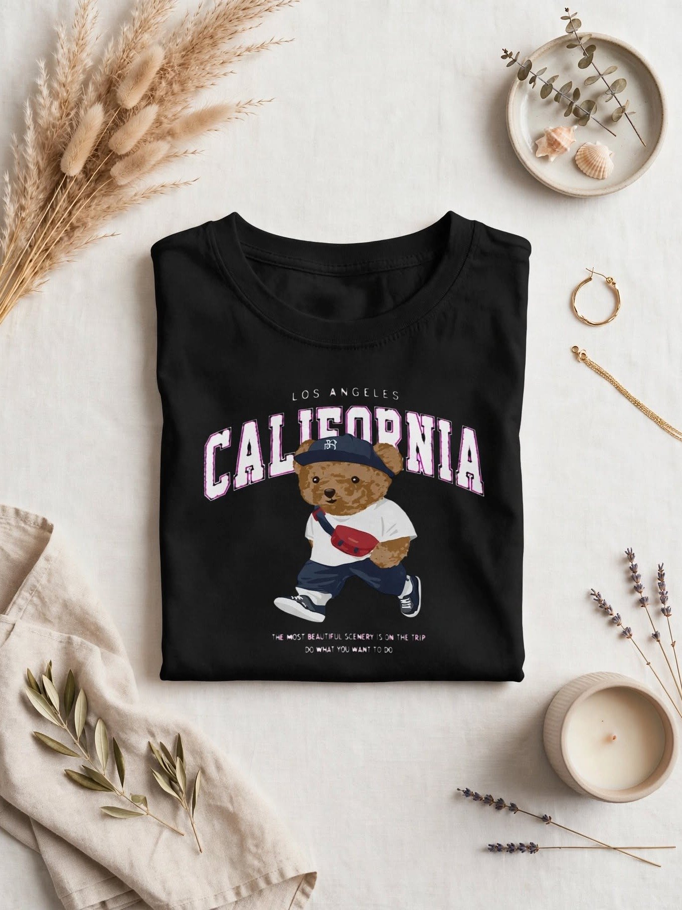 Cute California Bear T-Shirt – Adorable West Coast Teddy Bear Graphic product image (8)