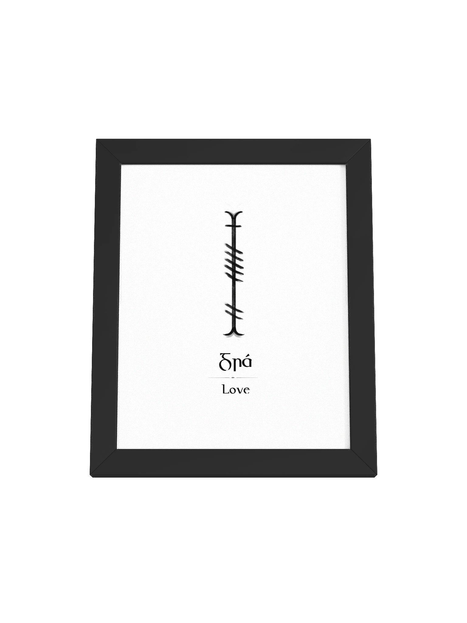 Grá – Celtic Love Ogham Framed Art Print product image (6)