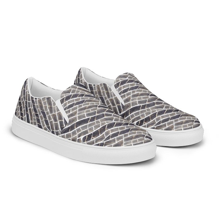 Grey Snake Skin Canvas Shoes product image (2)