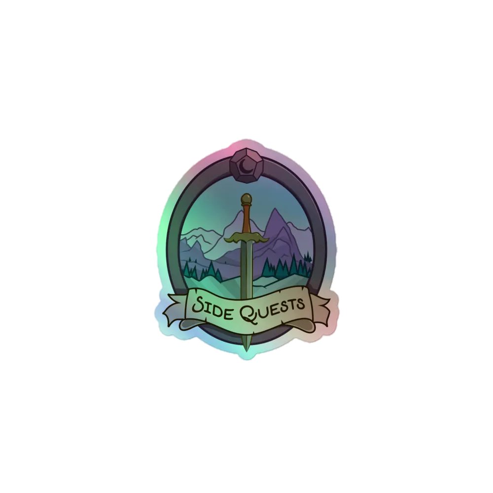 Side Quests Holographic Sticker product image (1)
