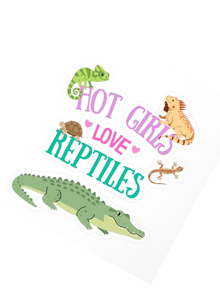 hot girls love reptiles sticker product image (2)