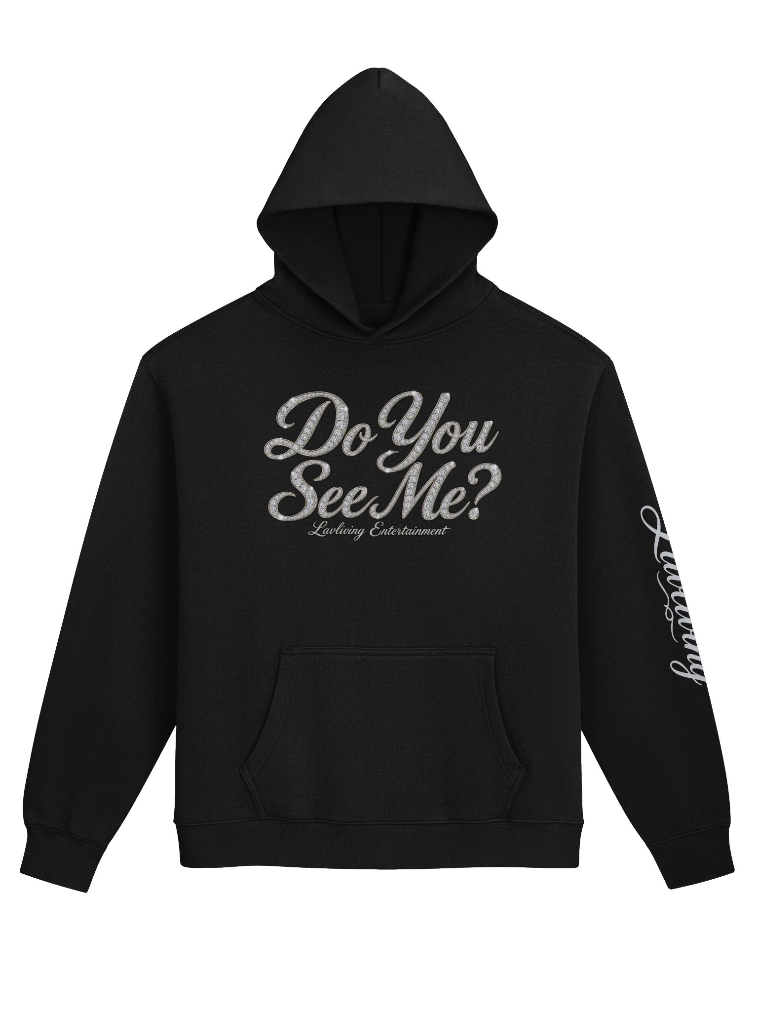 Do You See Me? diamond hoodie — actual product view