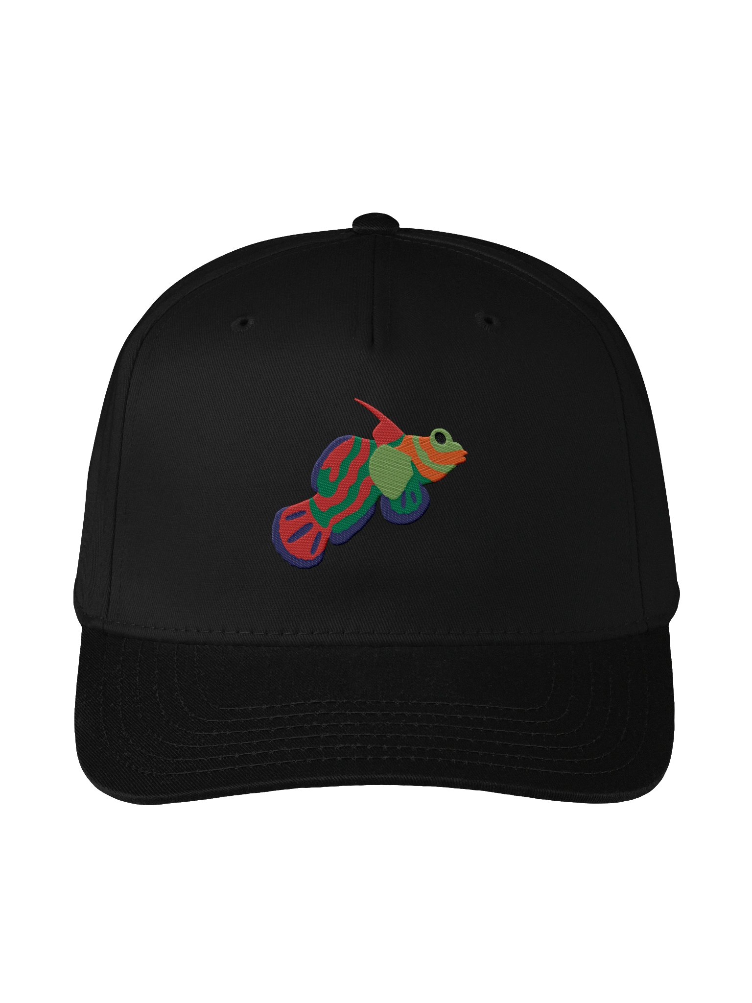 Green Mandarinfish Mid-Profile Baseball Cap (Embroidered) for Reef and Marine Aquarium Lovers product image (1)