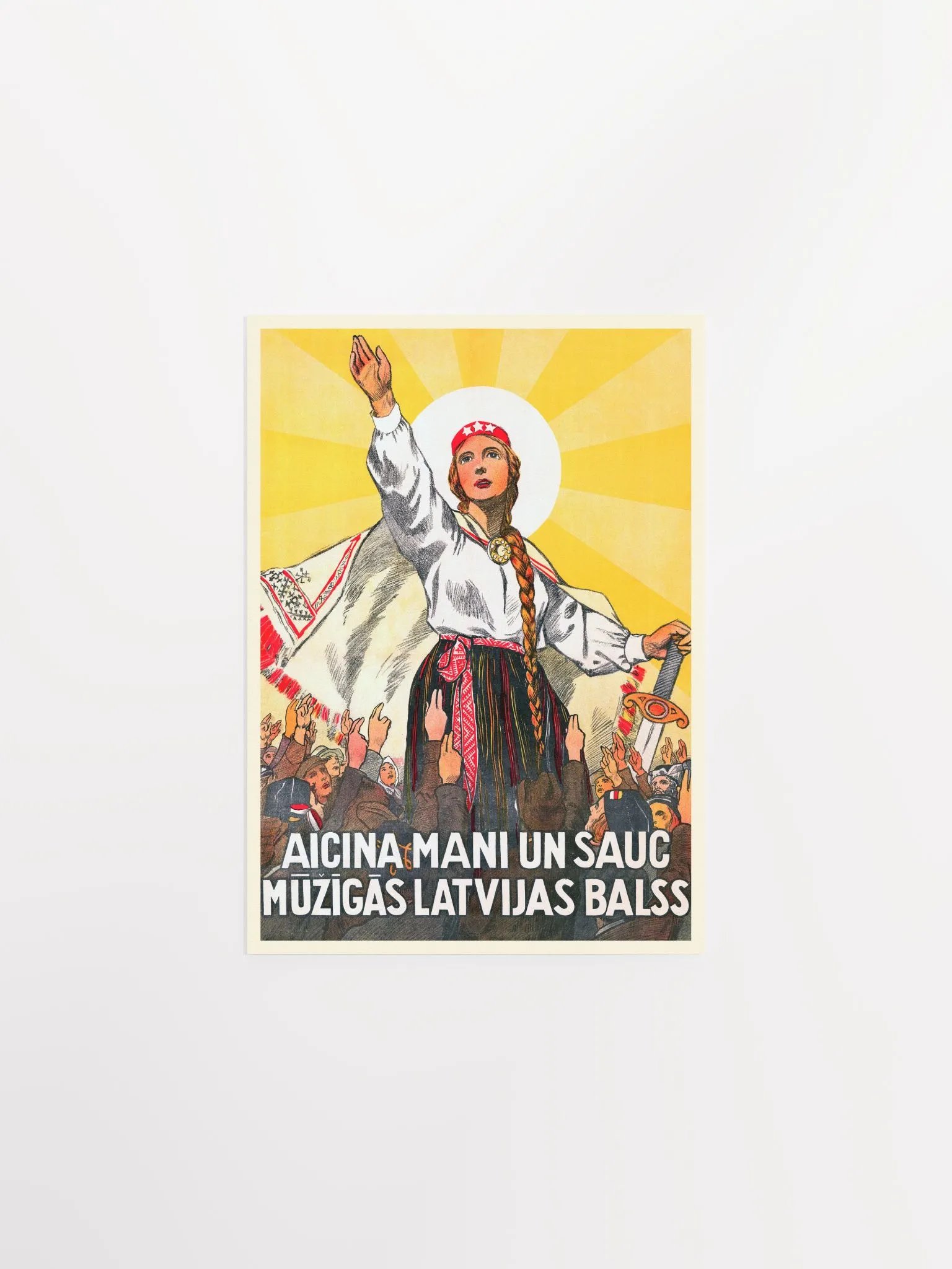 Latvia retro poster, Riga 1930 — retro travel poster, vintage travel wall art, propaganda poster, patriotic art product image (6)