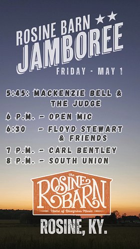 Come out and join us for more great bluegrass music live at The Rosine Barn! #rosinebarn