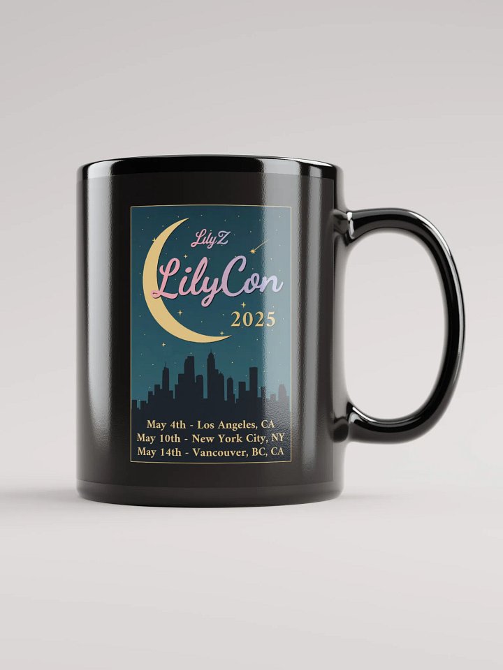 LilyCon 2025 Black Mug product image (1)