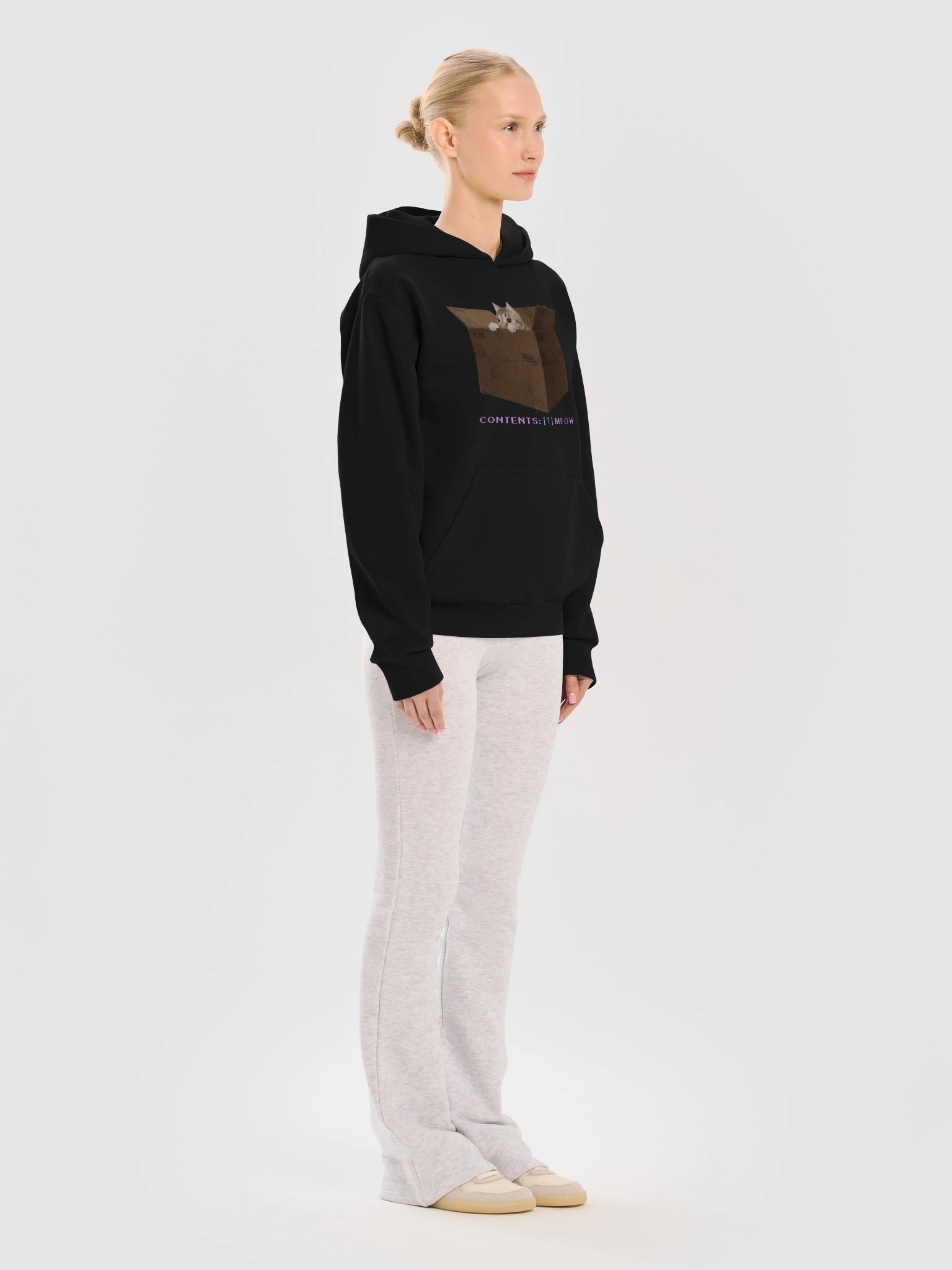 The "Low-Poly Meow" Heavyweight Hoodie product image (7)