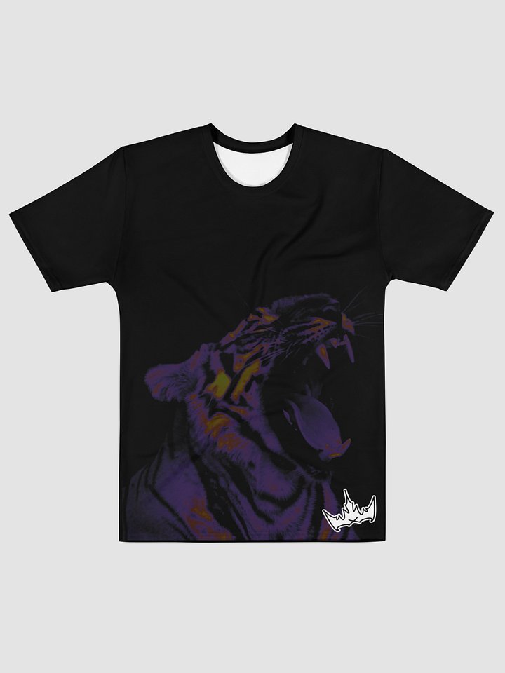 “POWER” & CROWN™ logo print—short-sleeve crew men’s (black-on-black) · Exclusive, limited all-black variant product image (1)
