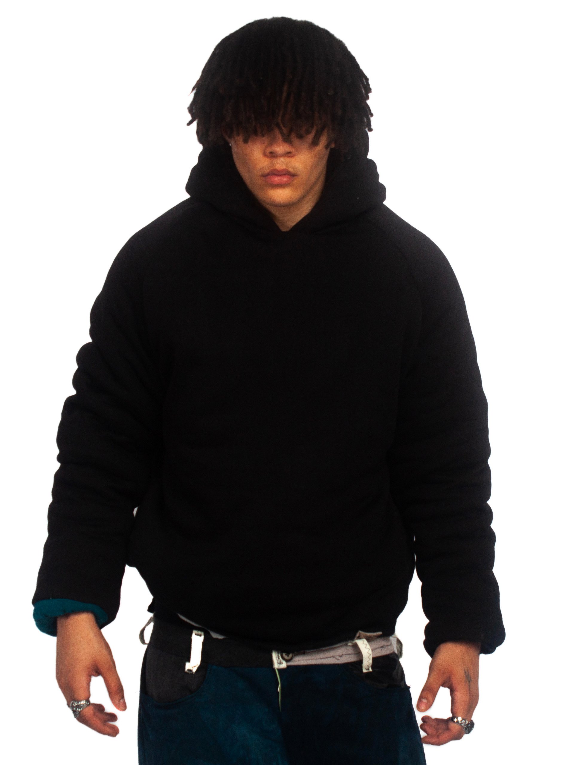 JERSEY LINED PUFFER RAGLAN HOODIE 02 product image (1)