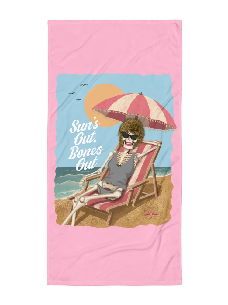 Sun's Out Bones Out Beach Towel product image (1)