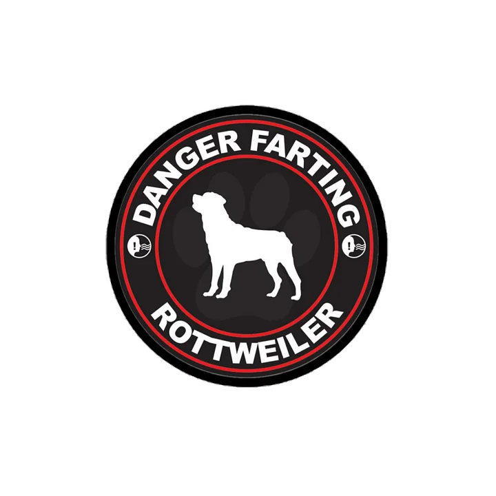 Farting Rottweiler Warning Sticker product image (1)