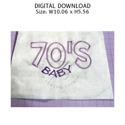 70s Baby Applique Embroidery Design product image (2)