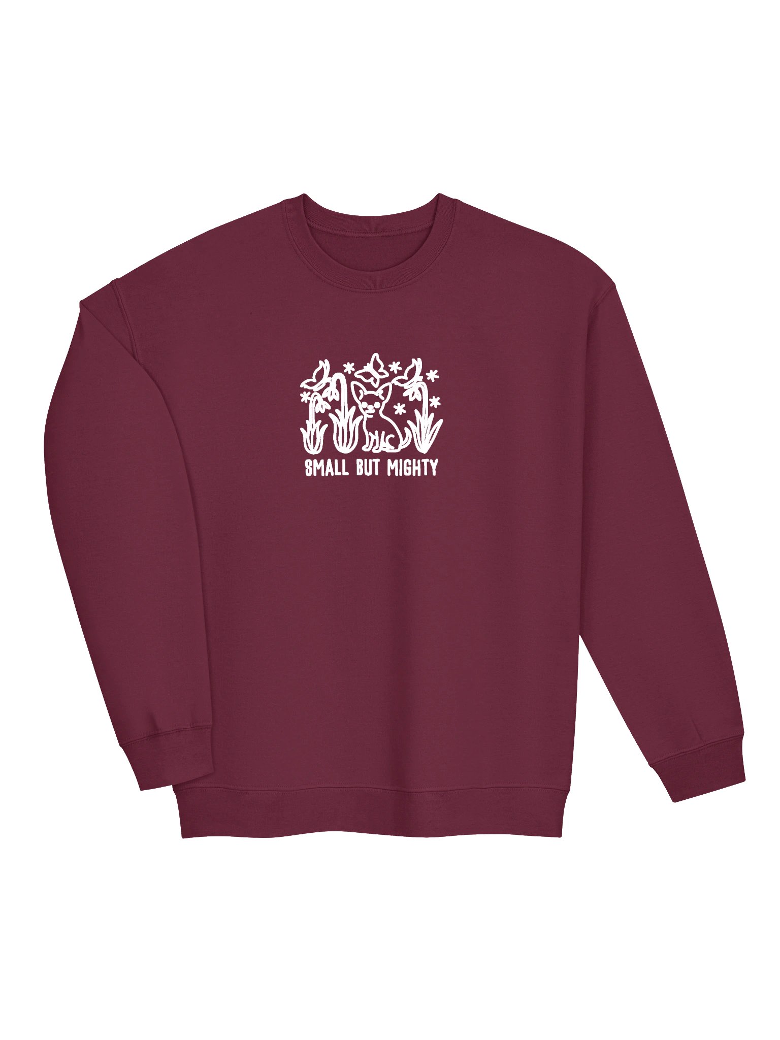 Small but Mighty Line Art Sweatshirt (Embroidered) of a Chihuahua product image (6)