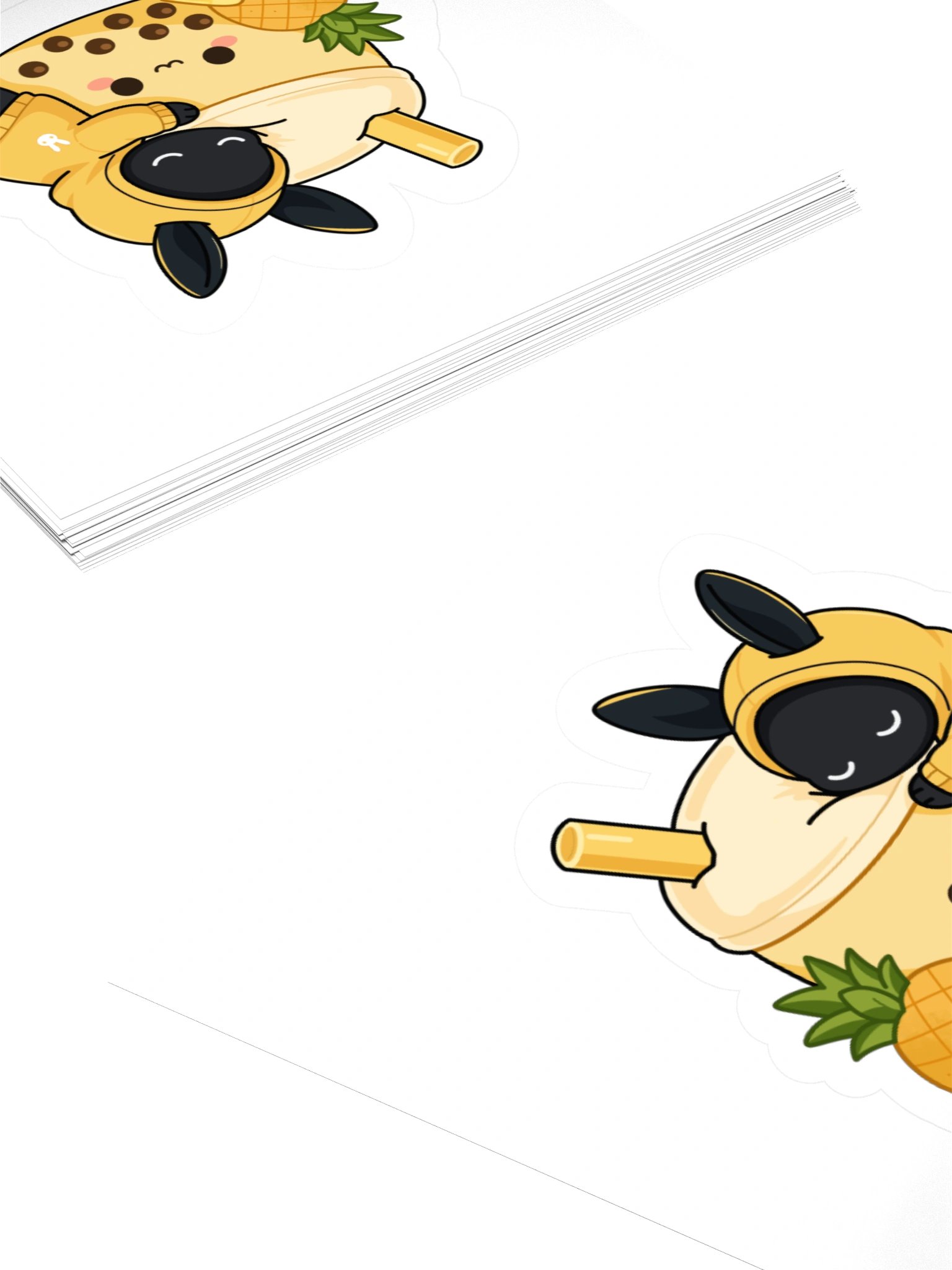 Poochoki Sleeping Pineapple Boba Beanbag Sticker product image (4)