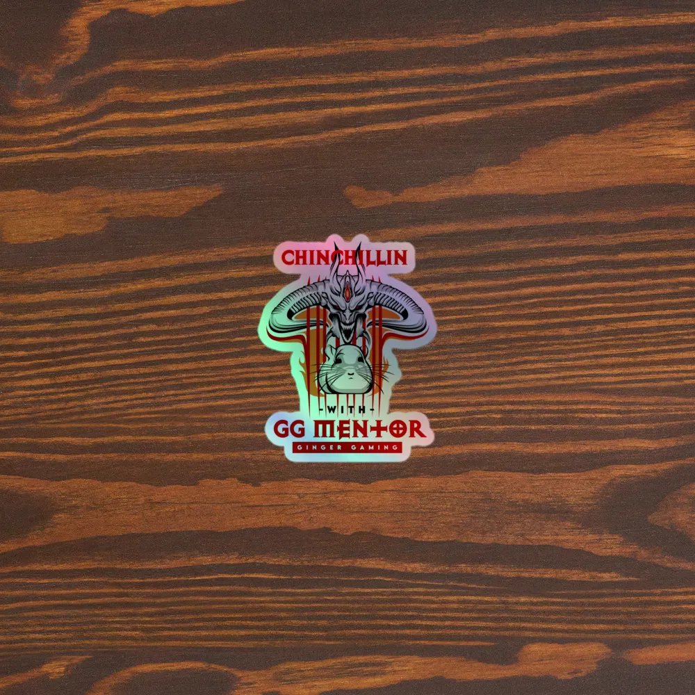Chinchillin With GGMentor Holographic Sticker product image (3)