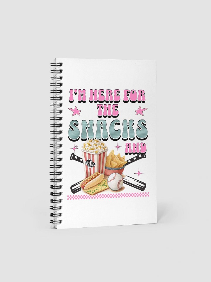 Im Here For The Snacks And Baseball Spiral Notebook product image (2)