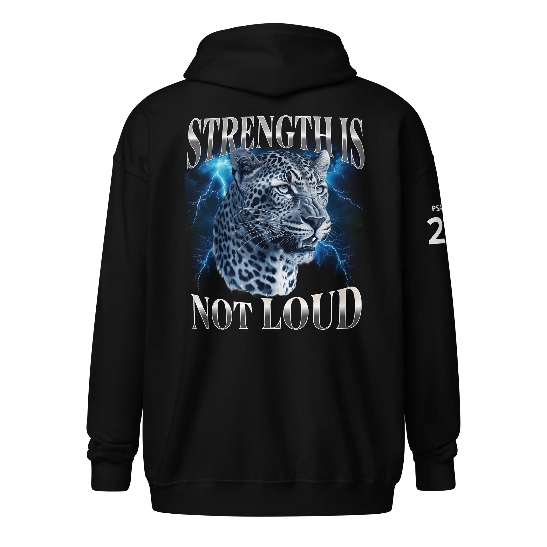 Strength is not Loud - Leopard Power Zip Hoodie - Psalm 27 product image (4)