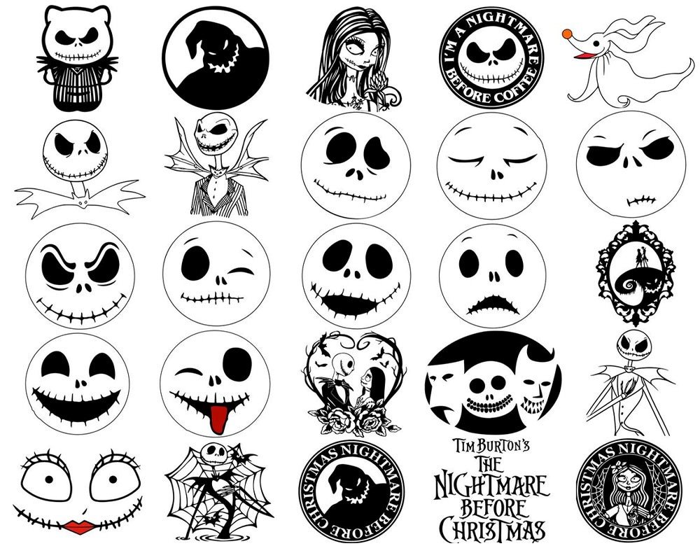 130+ Jack Skellington SVG Bundle for Cricut | Jack Skellington PNG DXF EPS | Halloween Clipart Instant Download product image (2)