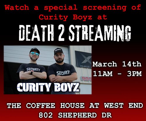 Catch us at the @death2streaming DVD Swap, at @thecoffeehousehtx from 11am-3pm!!!