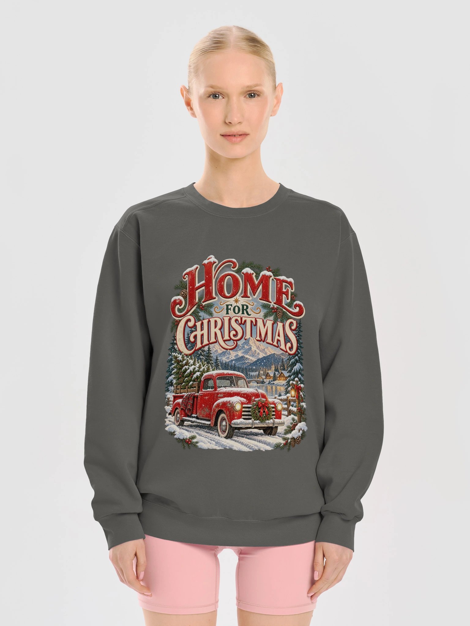 Home for Christmas Vintage Truck Crewneck product image (5)