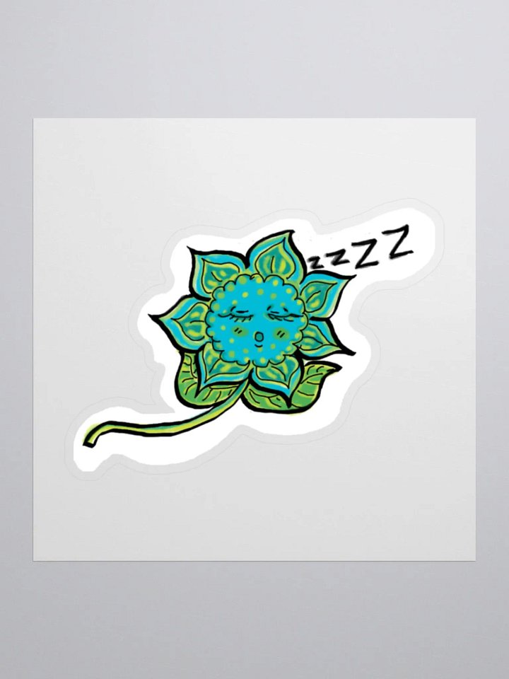 Sleepy Flower Kiss cut sticker product image (1)