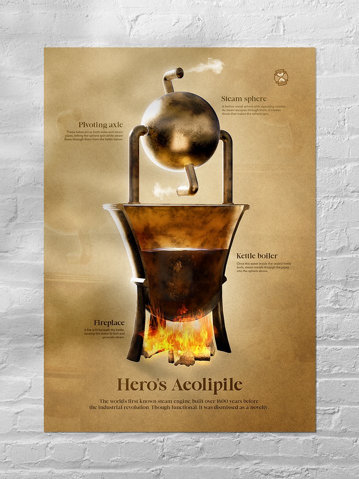 The First Steam Engine (Unframed Poster) product image (1)