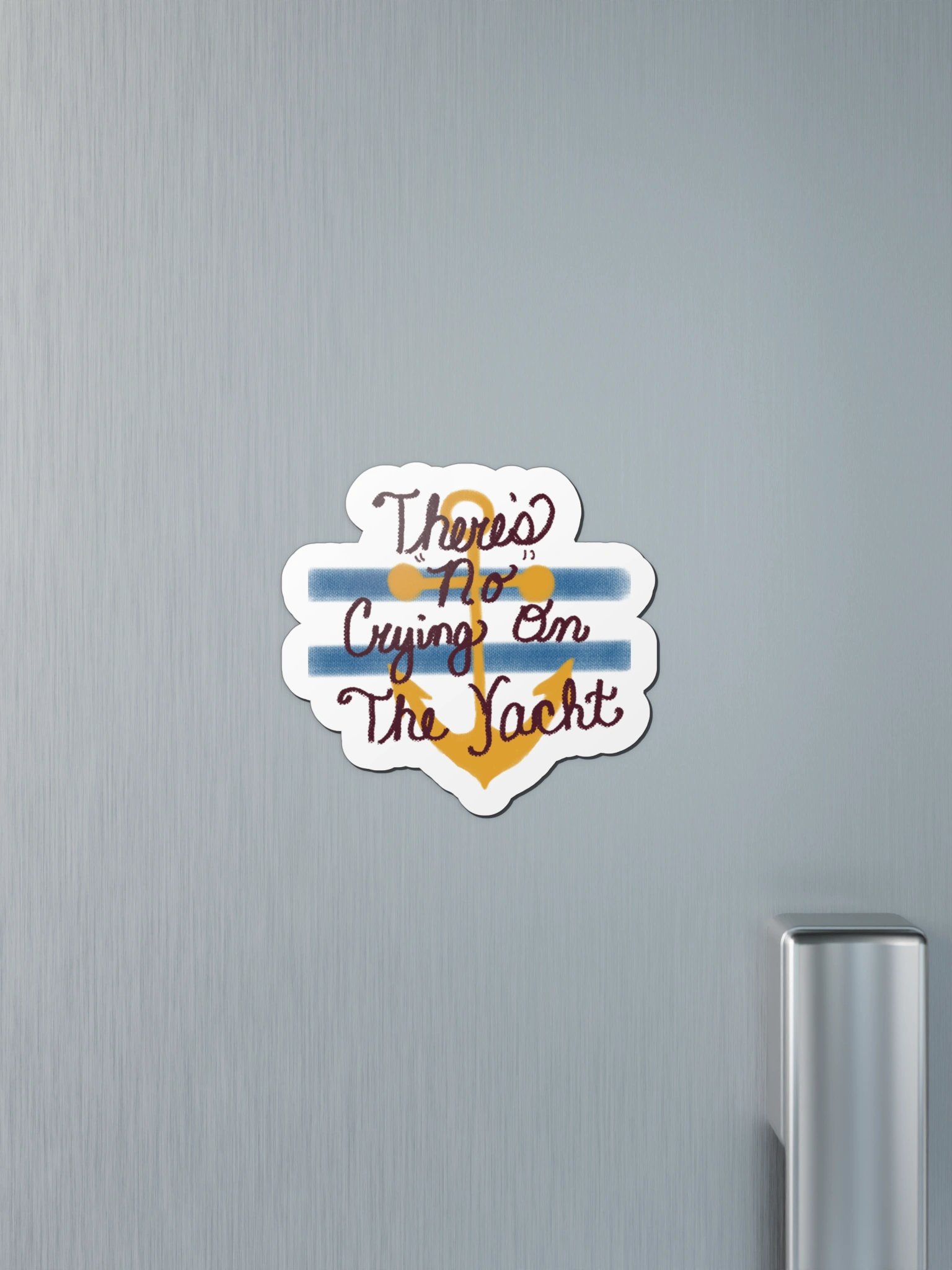 Theres NO Crying on the Yacht Die Cut Magnet product image (4)