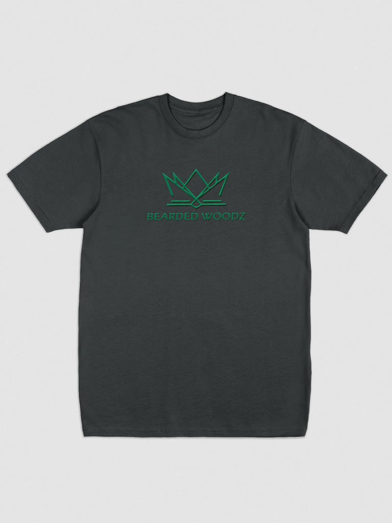 Men's Classic Bearded Woodz T-Shirt (Green Embroidery) product image (1)