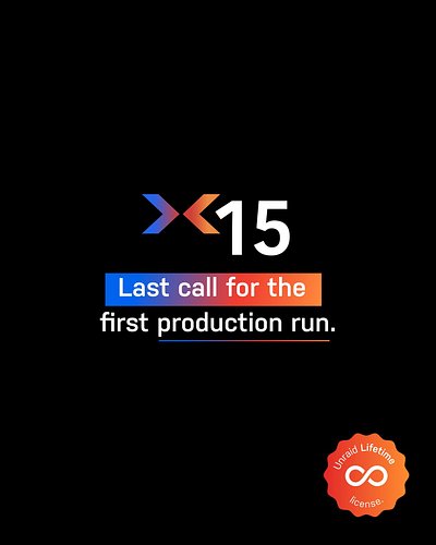 The X15 is here. The first product in the Unraid Signature Series, jointly engineered with 45HomeLab.

⚠️ Pre-orders close so...