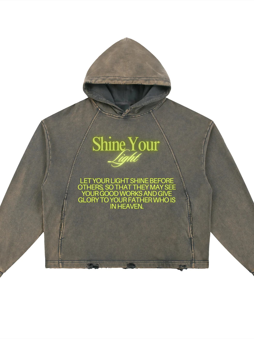Vintage Washed “Shine Your Light” Hoodie product image (3)