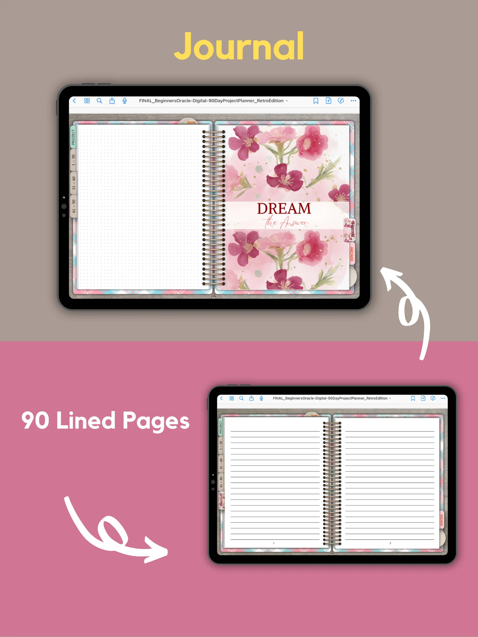 The 90-Day Project Planner & Beginner's Oracle: Retro Edition product image (1)