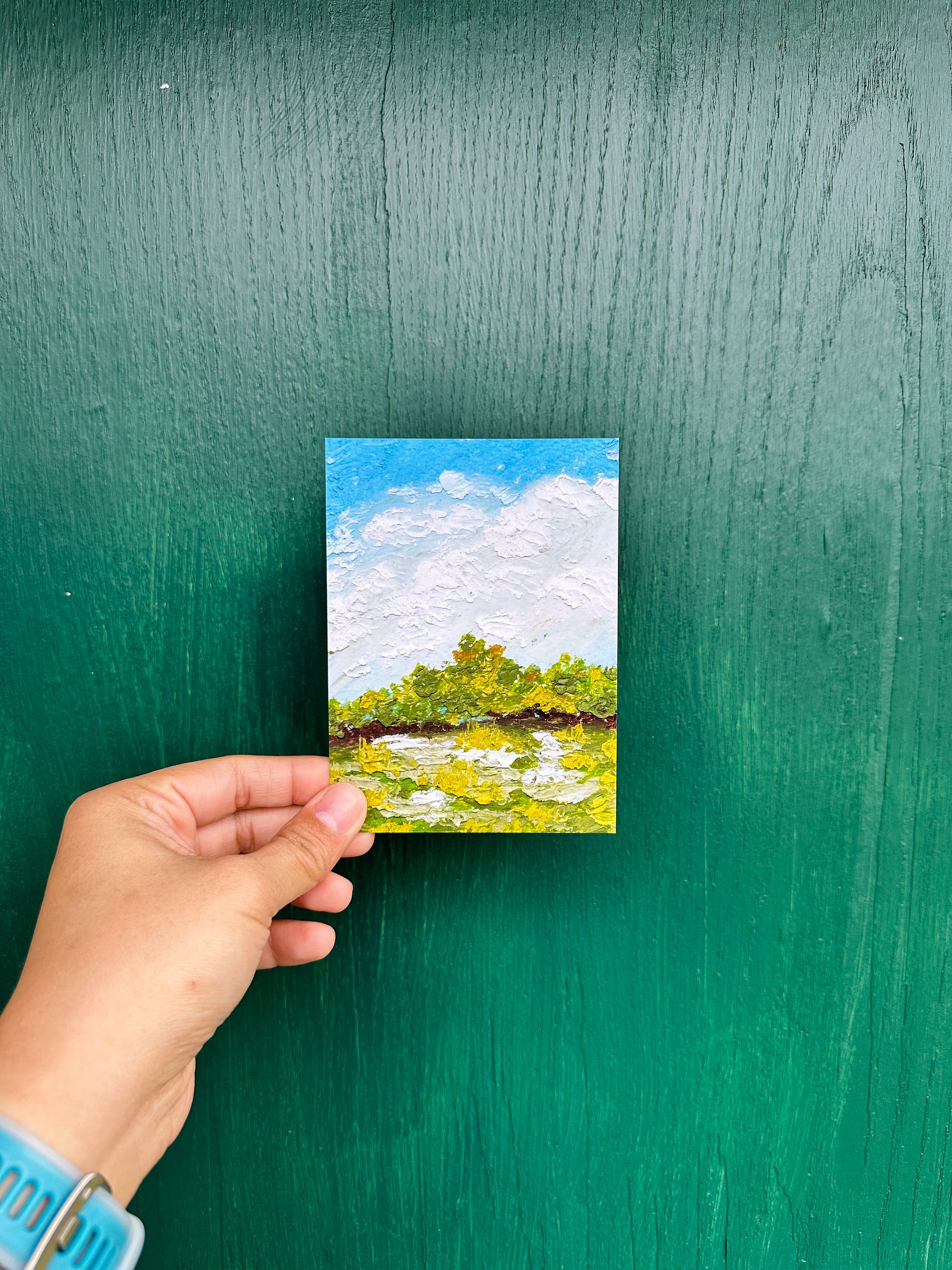 Field and Sky Oil Pastel Print product image (3)