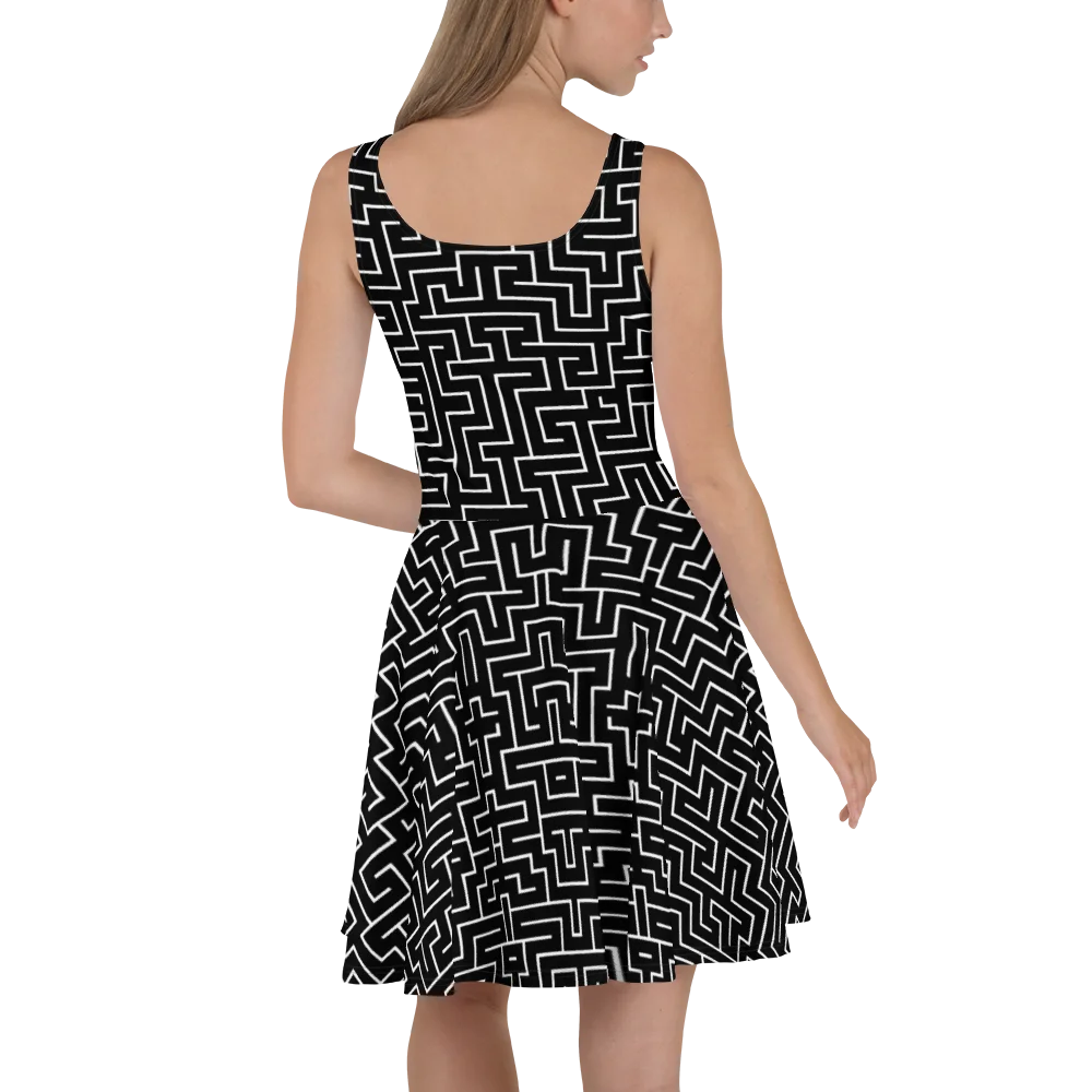 Dark Labyrinth Geometric Dress product image (3)