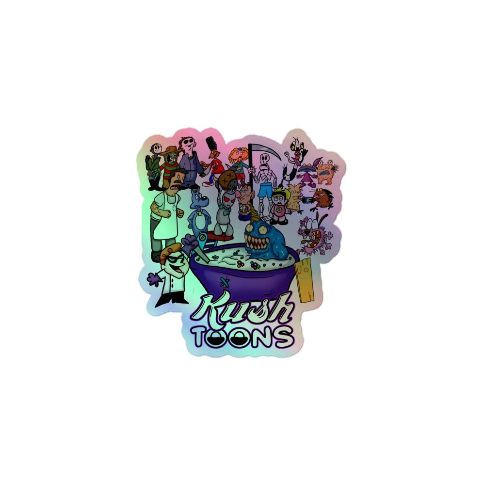Kush Toons Holographic Sticker product image (1)