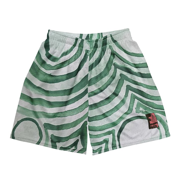 "Green Swirl" Unisex Mesh Shorts product image (2)
