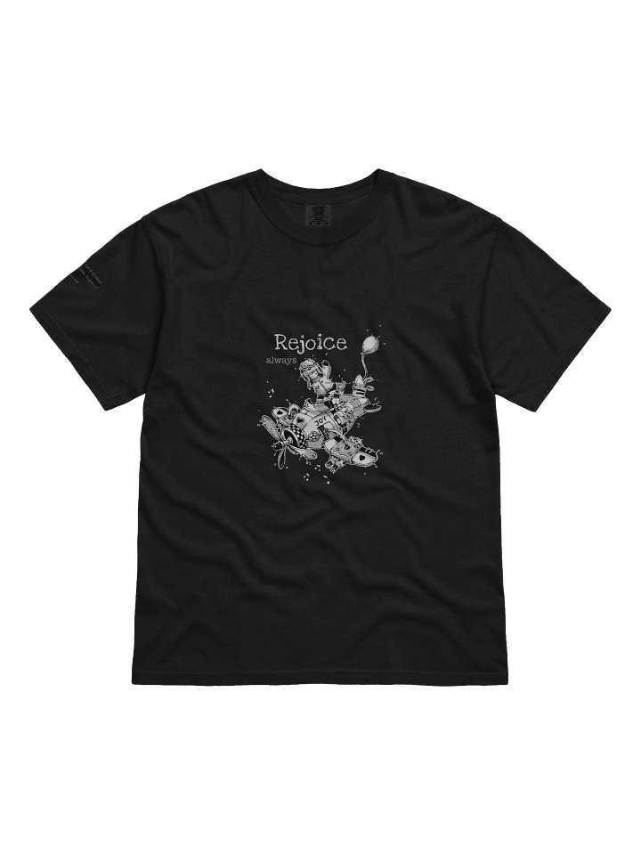 "Rejoice" t-shirt (black) product image (1)