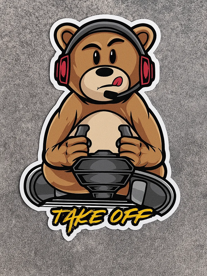 Takeoff Bear Sticker product image (1)