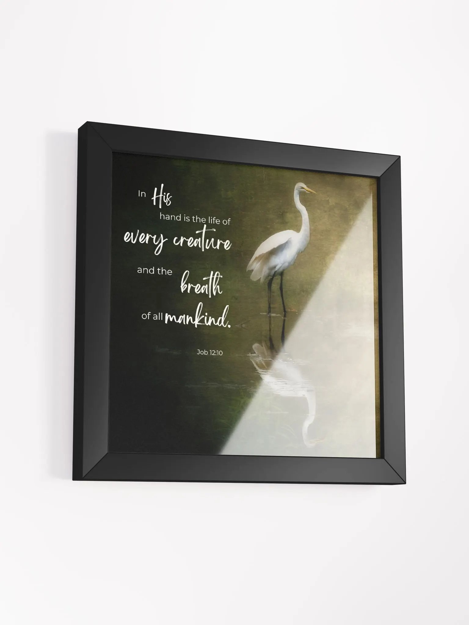 Divine Reflections: Framed Egret Poster product image (3)