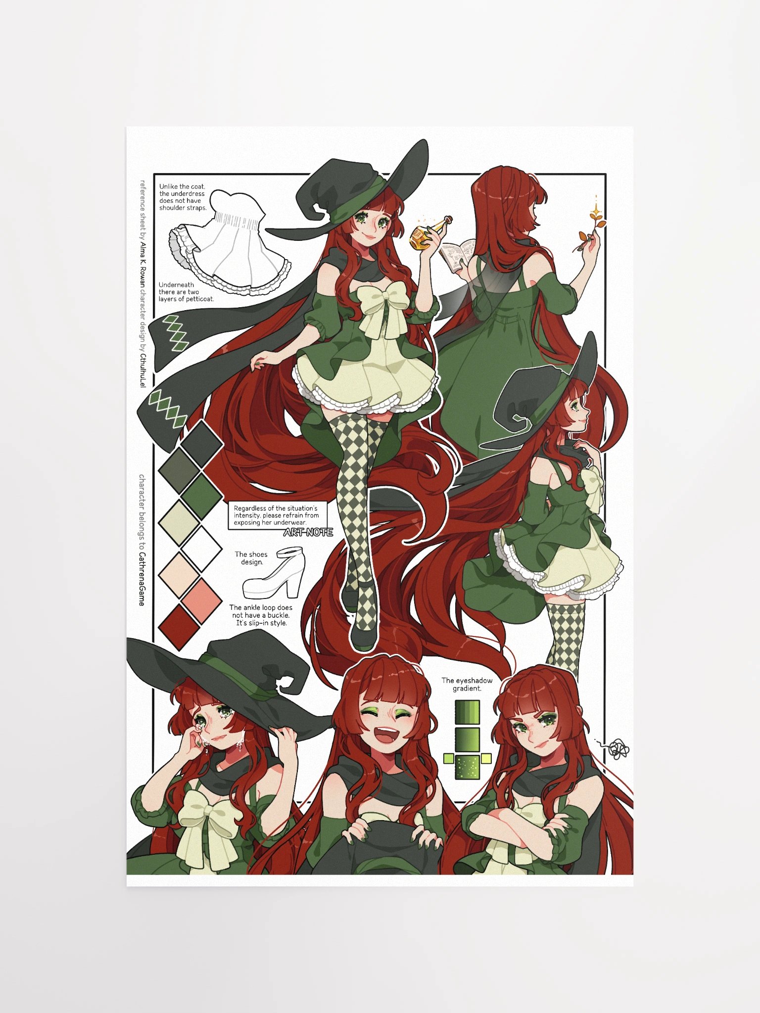 Cathrena Reference Sheet Poster product image (4)