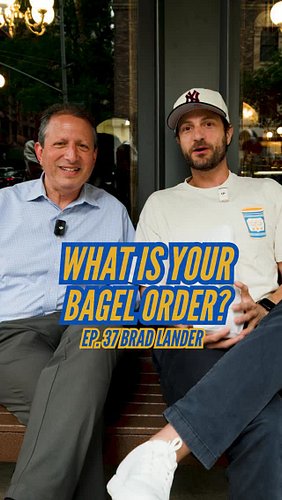 what score are you giving @brad.lander for his bagel order? #bagels #nycfood see full interview with Brad lander on YouTube w...