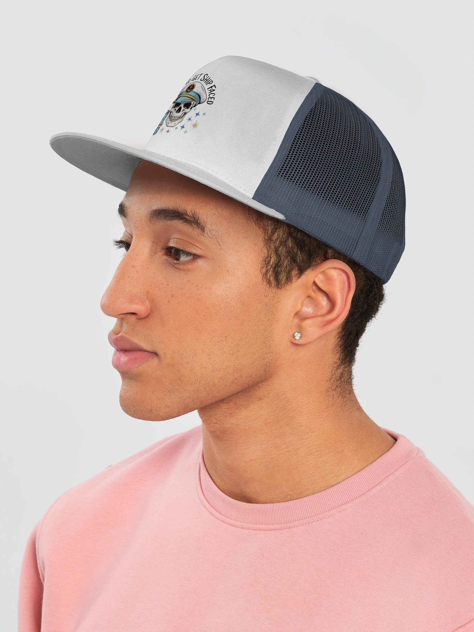 Time to Get Ship Faced Trucker Hat | Funny Cruise Vacation Cap product image (23)